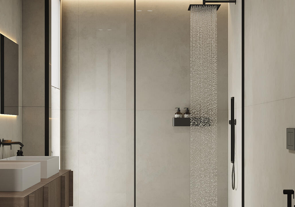 Luxurious bathroom with modern finishes