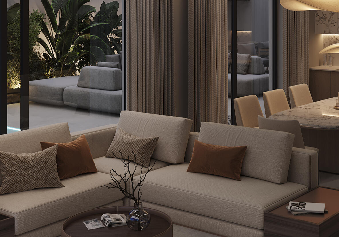 Main Living Area with Windows Open